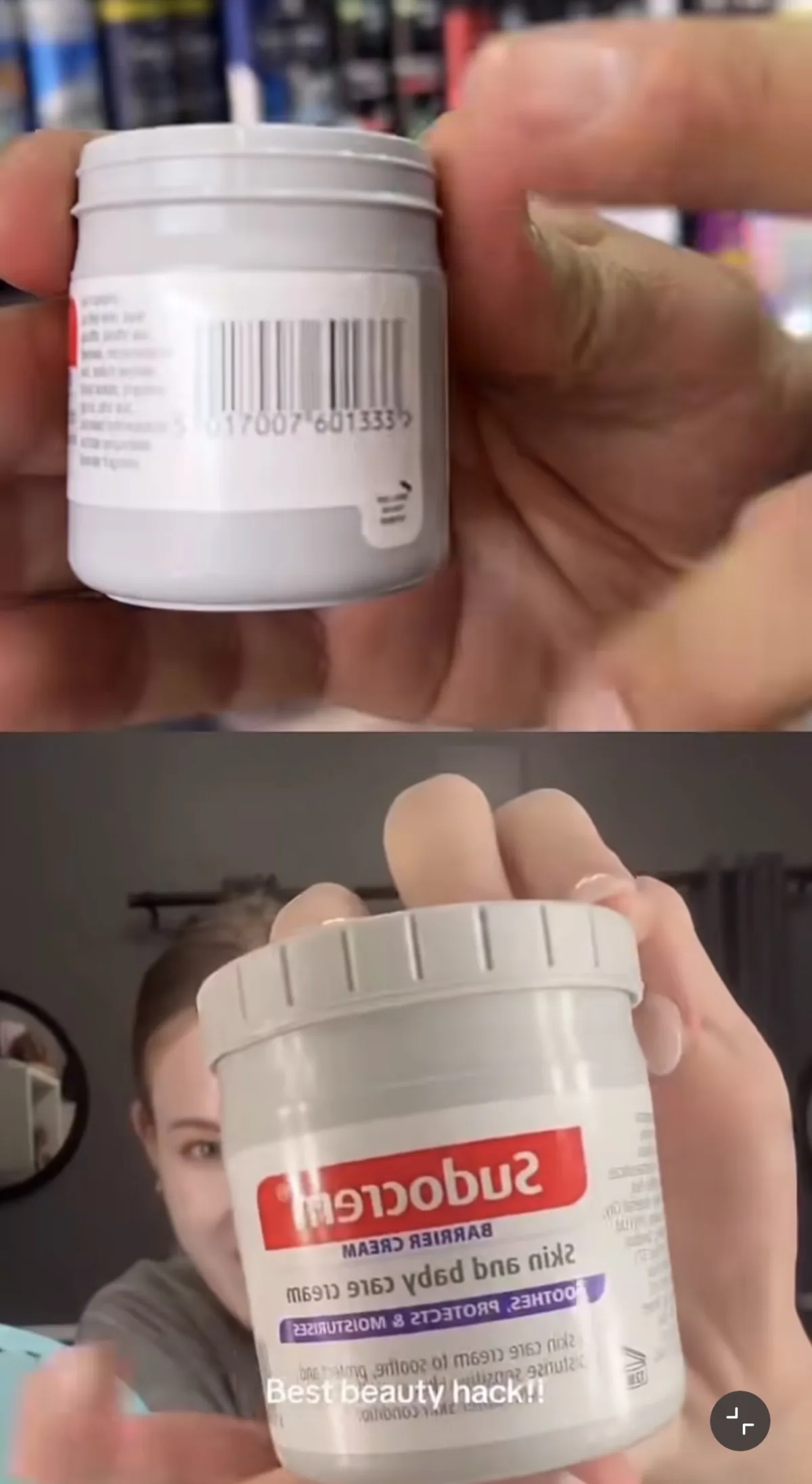 Sudocrem — terini himoya qilish va tinchlantirishga yordam beruvchi krem.